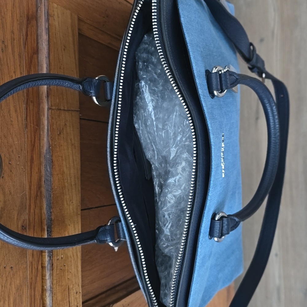 Coach Denim Satchel, Handbag NWT - Picture 6 of 8